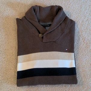 Tommy Hilfiger Brown Shawl neck sweater